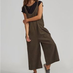 Billabong green corduroy jumpsuit